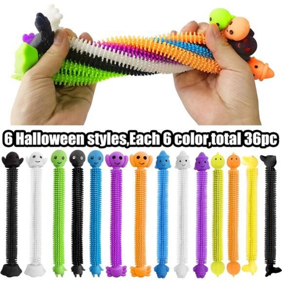 36 Pack Halloween Stretchy Strings Sensory Fidget Toys Pack,Autism Toys Great - Picture 3 of 6